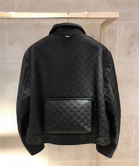 lv jacket with pockets|luxury black leather jacket.